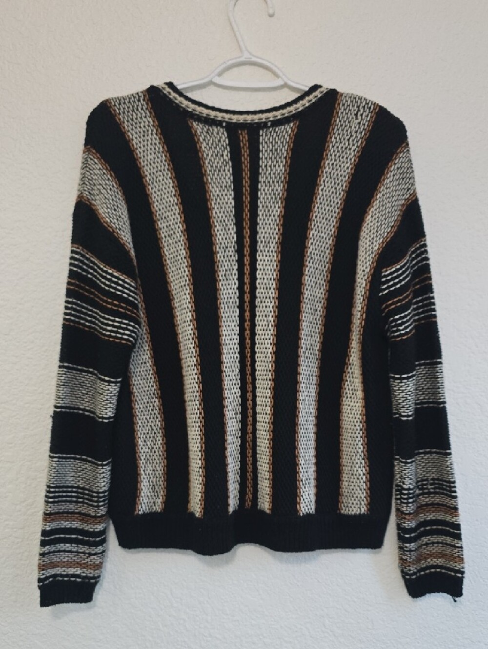 saltwater LUXE Black, Cream & Brown Striped Knit Top - Picture 3 of 5
